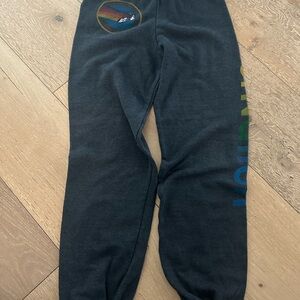 Aviator Nation Kids Dark Gray Joggers with Colorful Logo